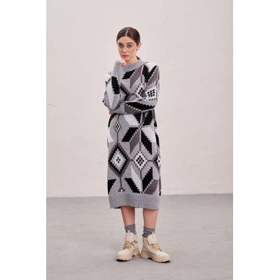 Knitted dress "Mirage" gray